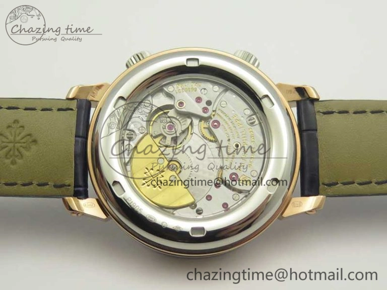 6104P Moon RG SS Blue Dial on Blue Leather Strap A240 V2