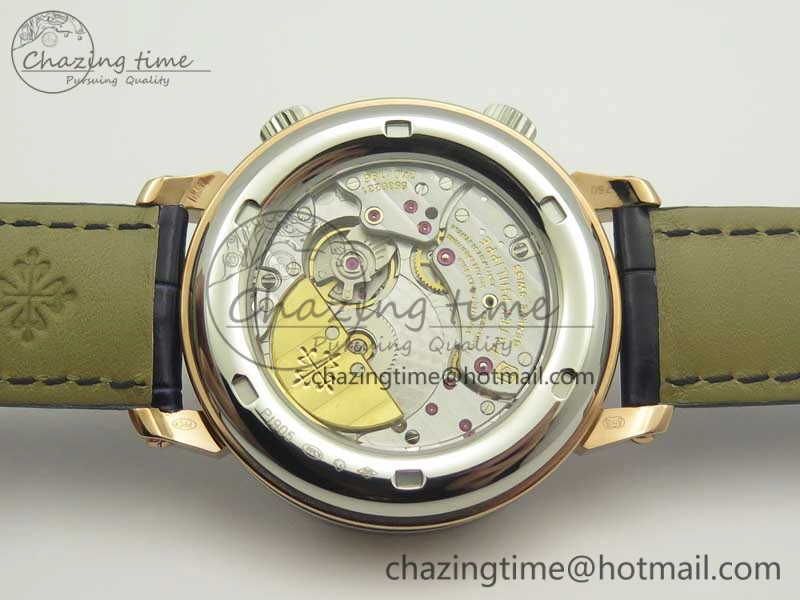 6104P Moon RG SS Blue Dial on Blue Leather Strap A240 V2