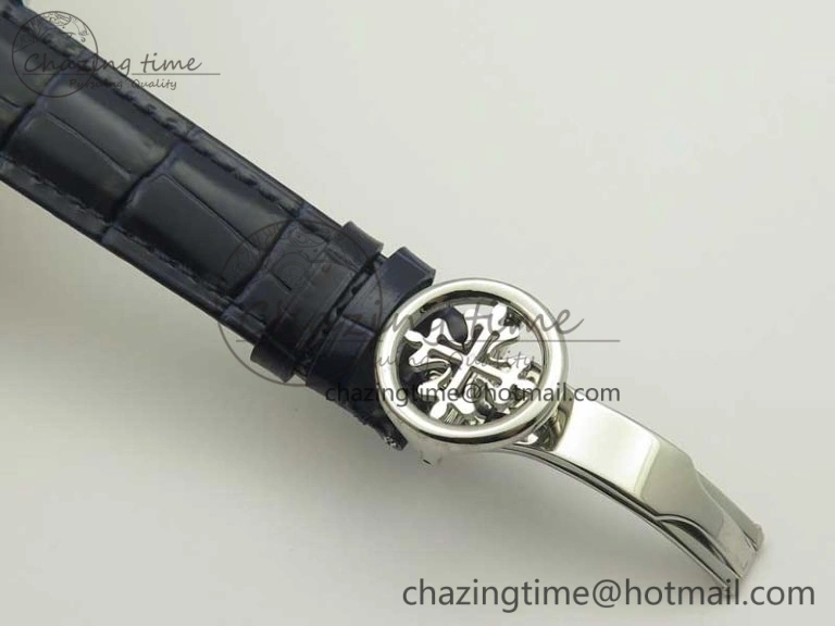 6104P Moon RG SS Blue Dial on Blue Leather Strap A240 V2