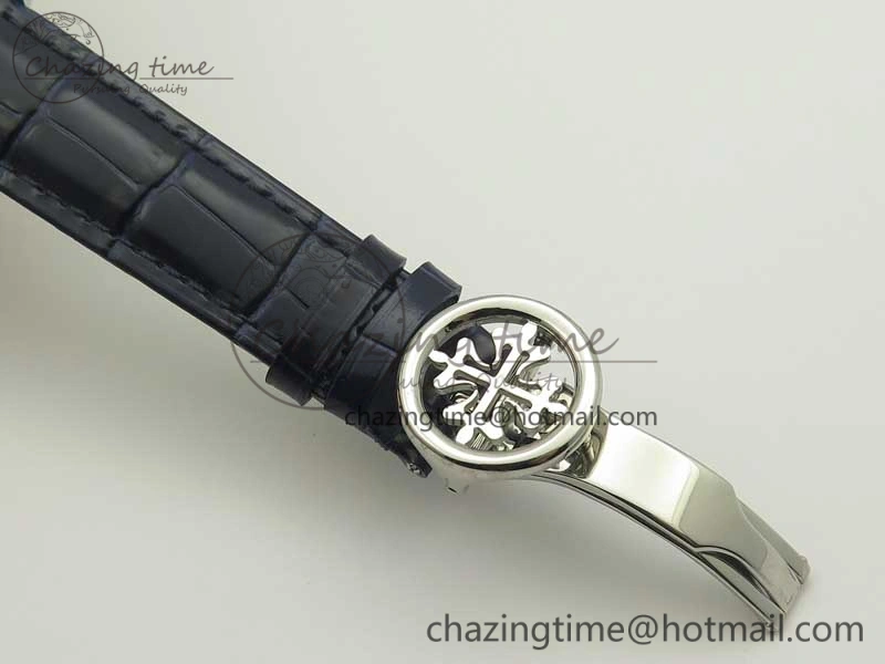 6104P Moon RG SS Blue Dial on Blue Leather Strap A240 V2