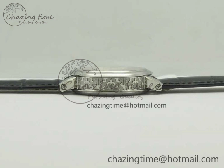 6104P Moon SS Black Dial on Black Leather Strap A240 V2