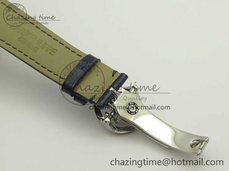 6104P Moon SS Blue Dial on Blue Leather Strap A240 V2