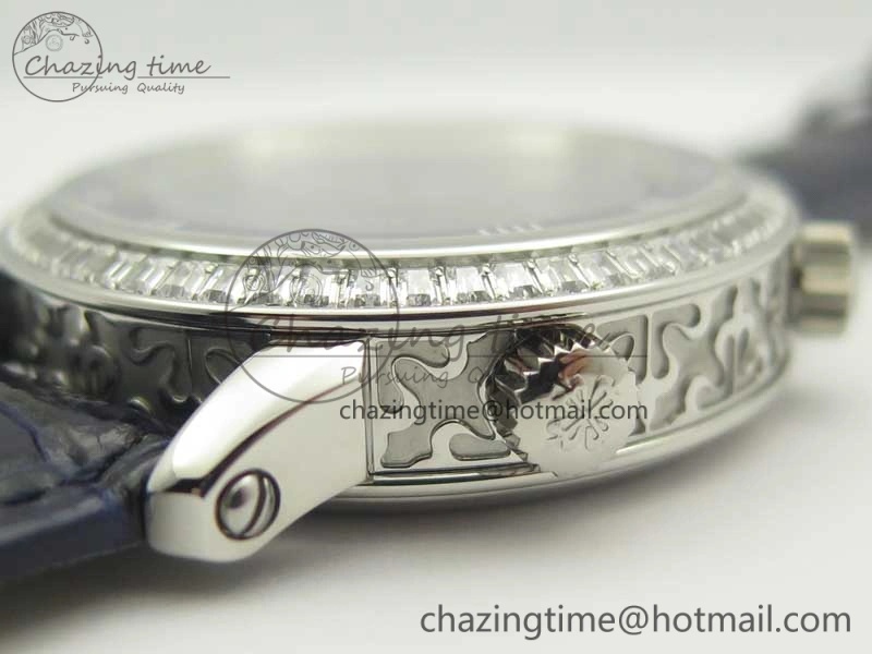 6104P Moon SS Diamond Bezel Blue Dial on Blue Leather Strap A240 V2