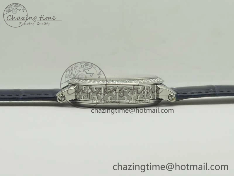 6104P Moon SS Diamond Bezel Blue Dial on Blue Leather Strap A240 V2