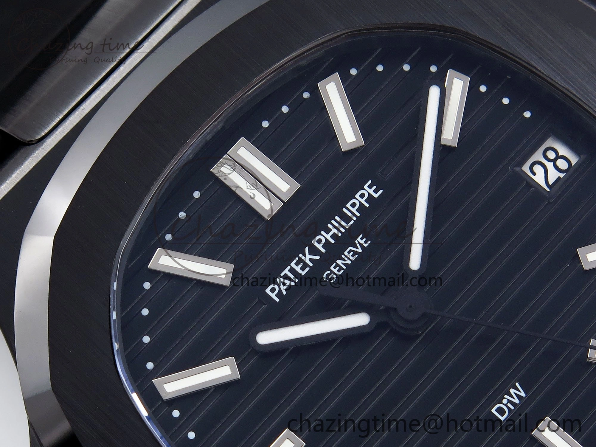 AET Nautilus 5711 Black Ceramic AMGF Best Edition Black Dial on Black Rubber Strap MIYOTA 9015