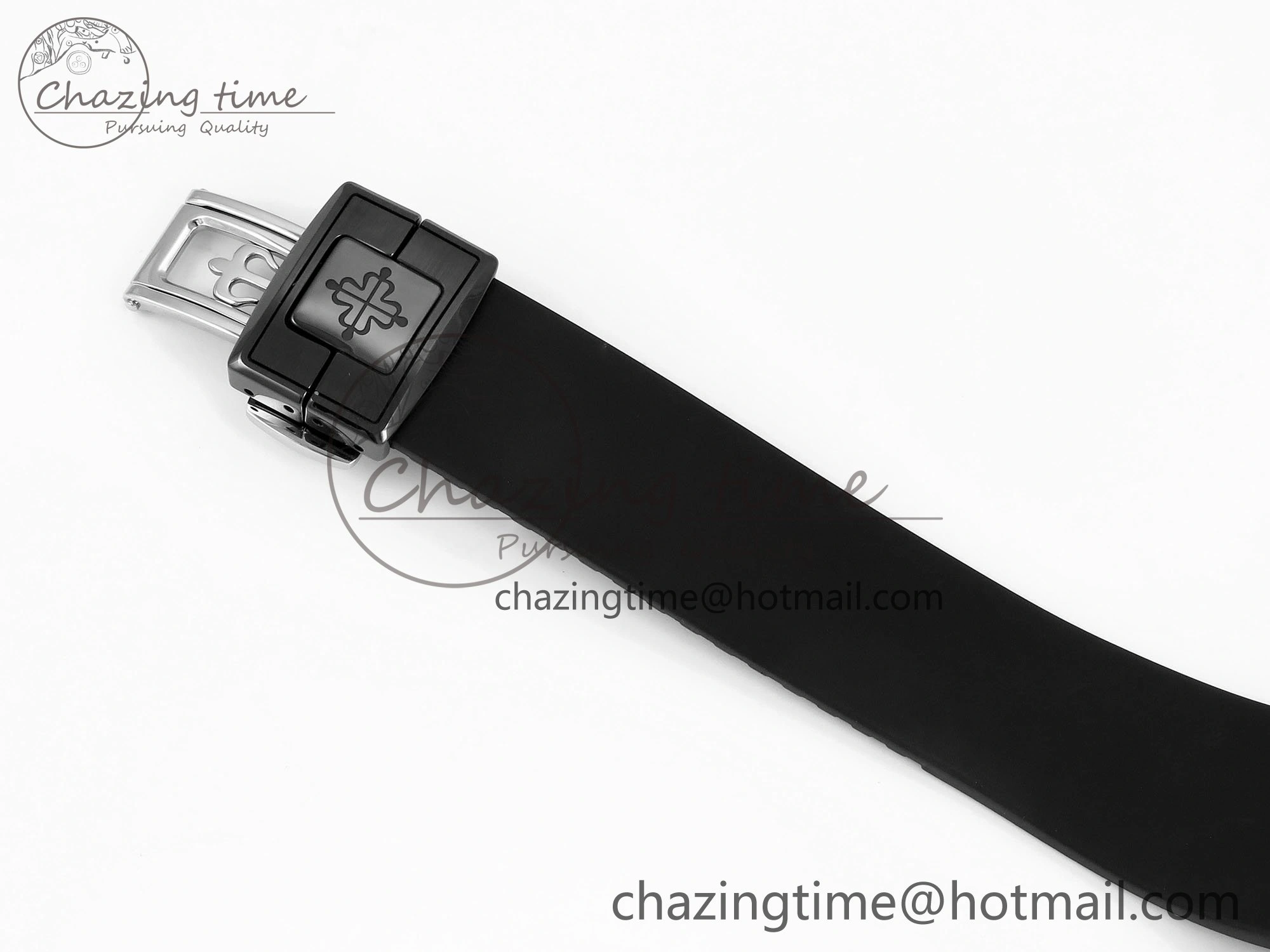 AET Nautilus 5711 Black Ceramic AMGF Best Edition Blue Dial on Black Rubber Strap MIYOTA 9015