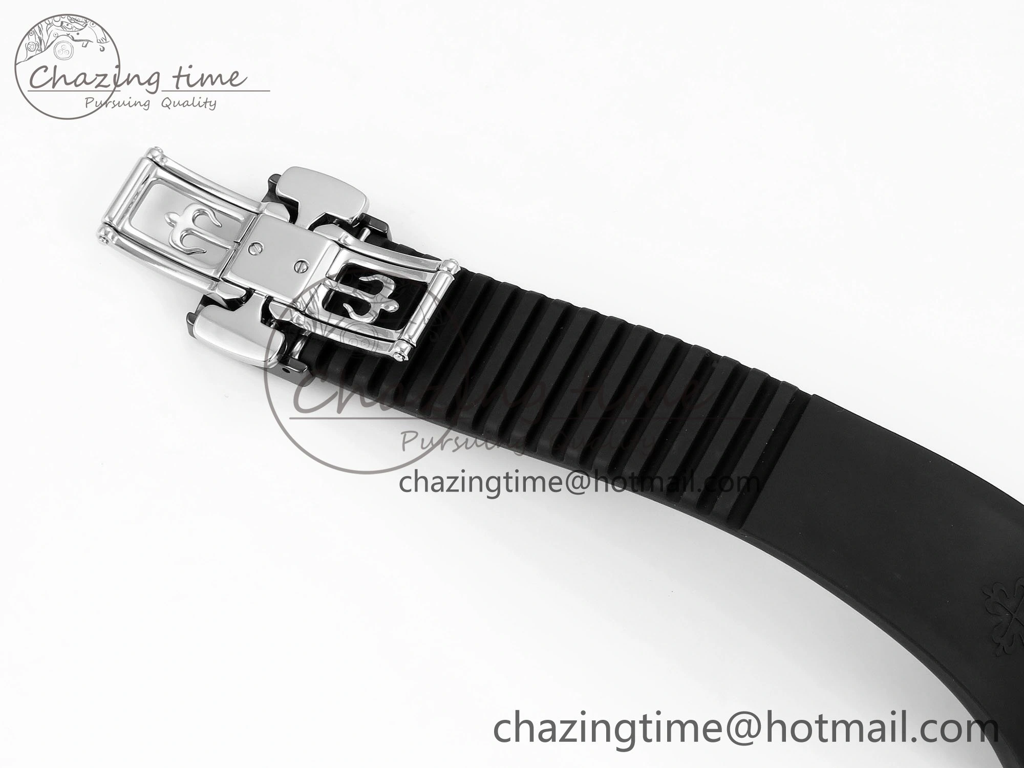 AET Nautilus 5711 Black Ceramic AMGF Best Edition Blue Dial on Black Rubber Strap MIYOTA 9015