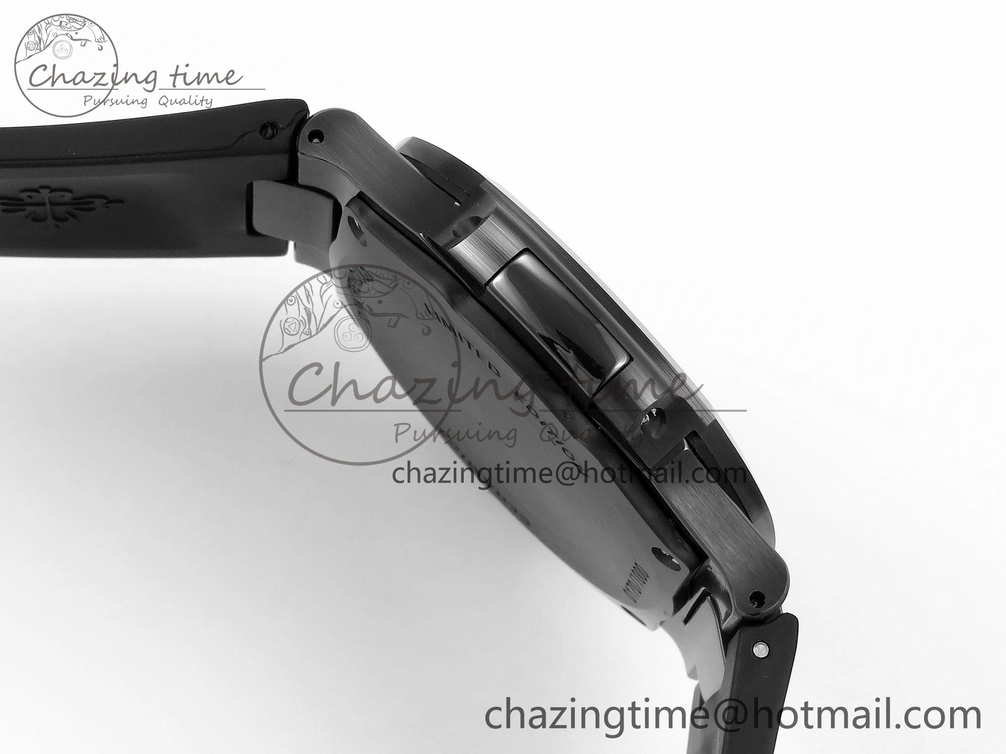 AET Nautilus 5711 Black Ceramic AMGF Best Edition Blue Dial on Black Rubber Strap MIYOTA 9015