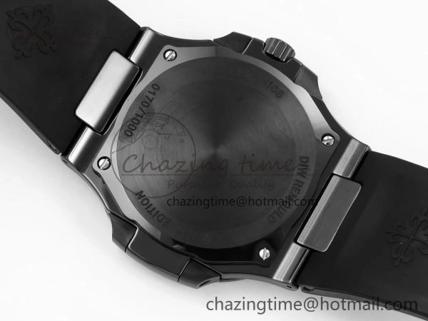 AET Nautilus 5711 Black Ceramic AMGF Best Edition Blue Dial on Black Rubber Strap MIYOTA 9015