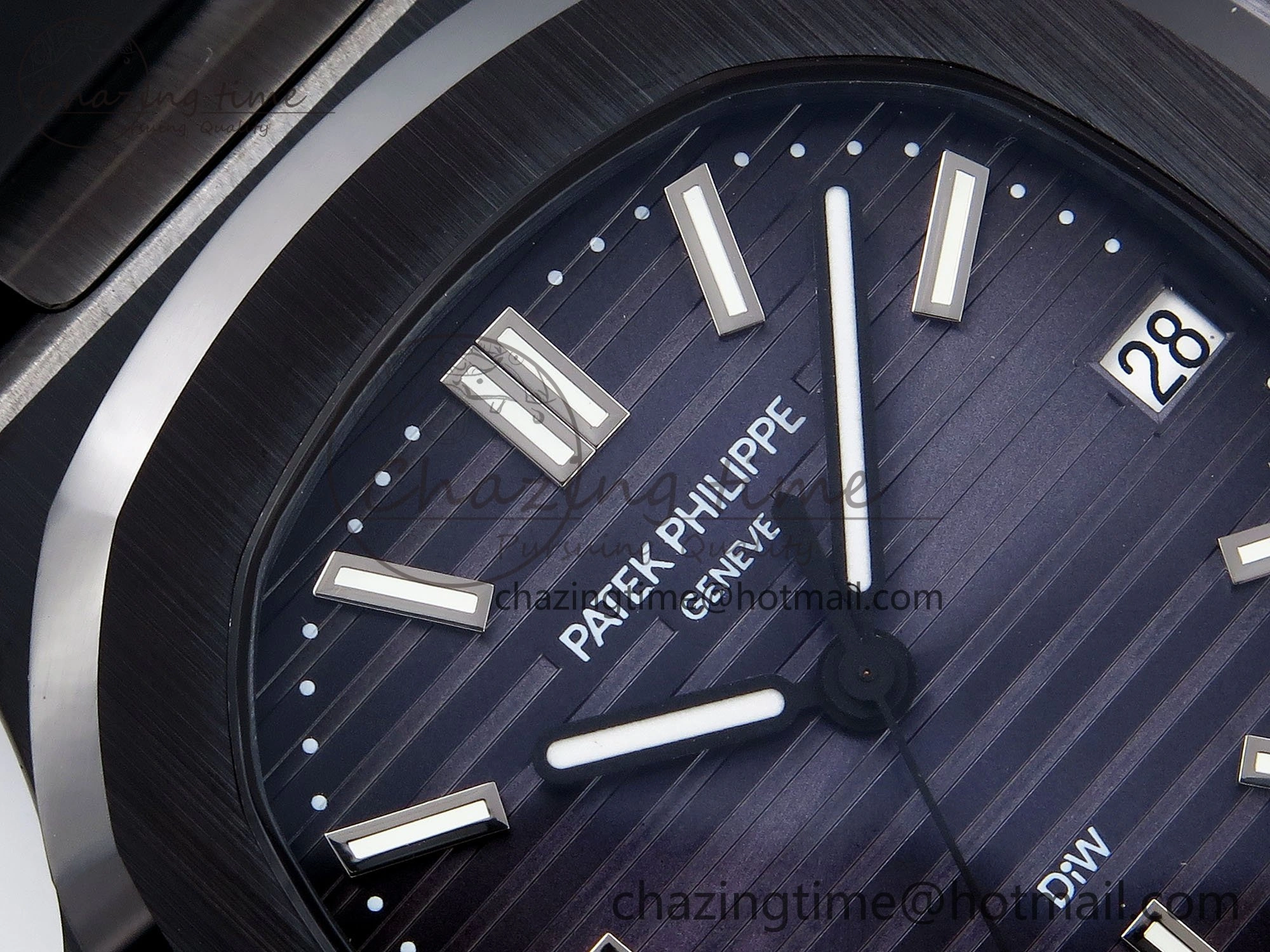 AET Nautilus 5711 Black Ceramic AMGF Best Edition Blue Dial on Black Rubber Strap MIYOTA 9015