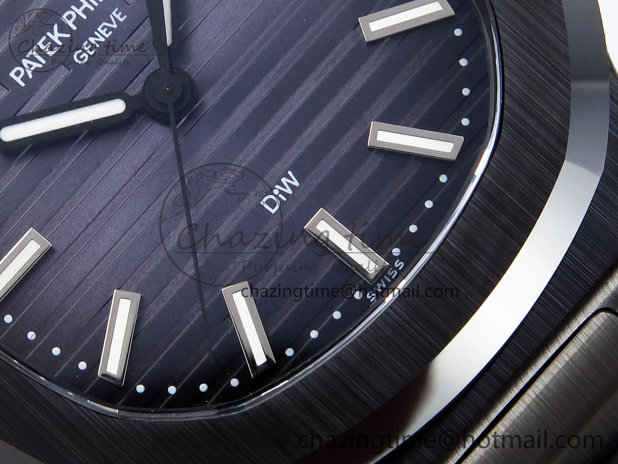 AET Nautilus 5711 Black Ceramic AMGF Best Edition Blue Dial on Black Rubber Strap MIYOTA 9015