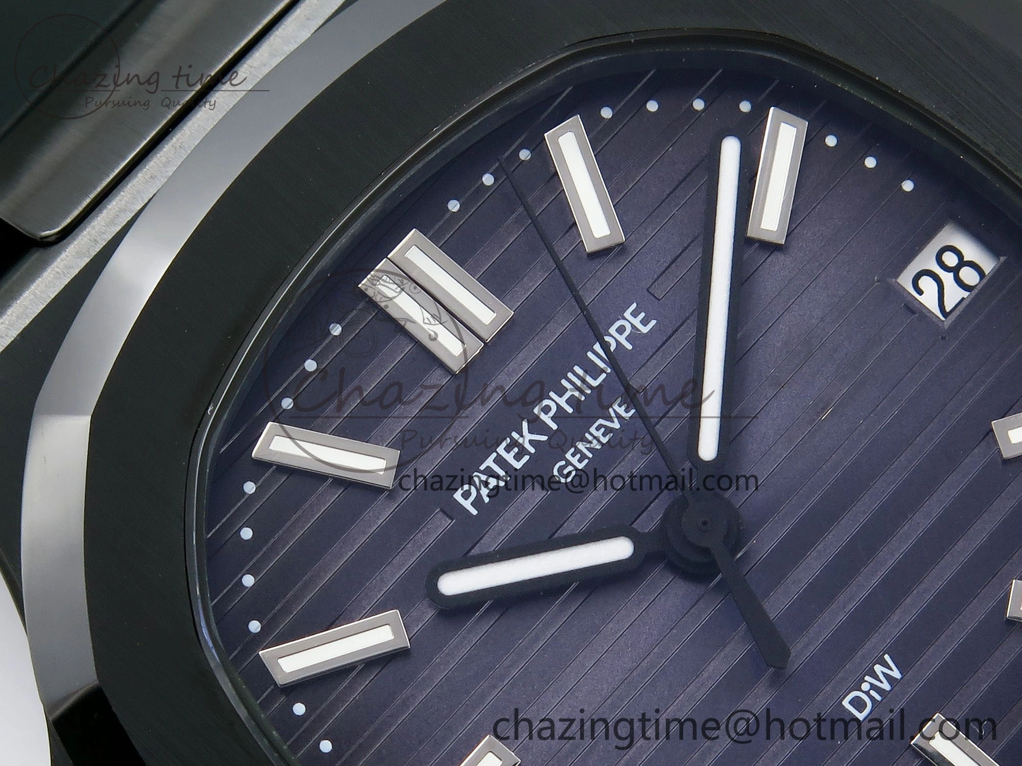 AET Nautilus 5711 Green Ceramic AMGF Best Edition Blue Dial on Green Rubber Strap MIYOTA 9015