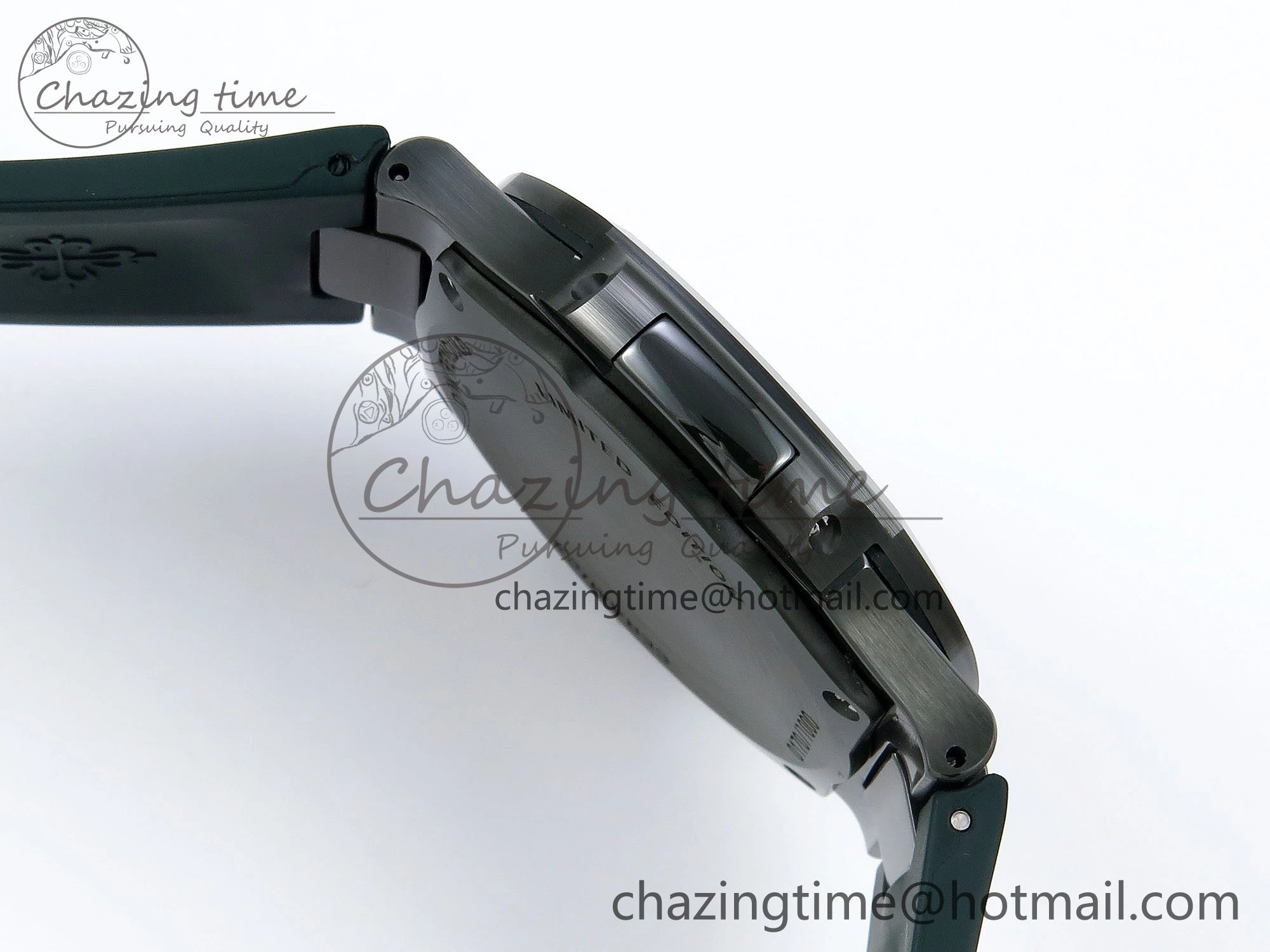 AET Nautilus 5711 Green Ceramic AMGF Best Edition Green Dial on Green Rubber Strap MIYOTA 9015