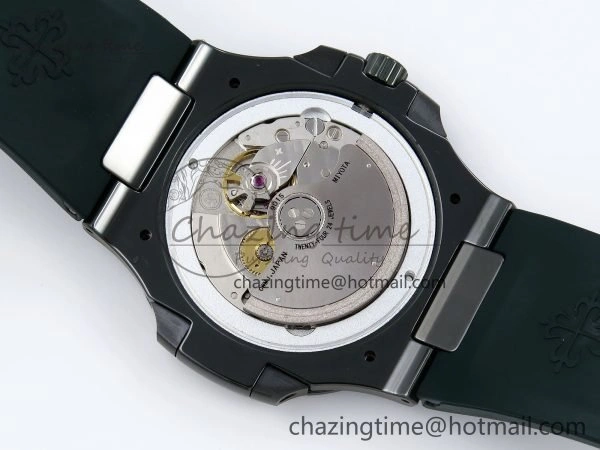 AET Nautilus 5711 Green Ceramic AMGF Best Edition Green Dial on Green Rubber Strap MIYOTA 9015