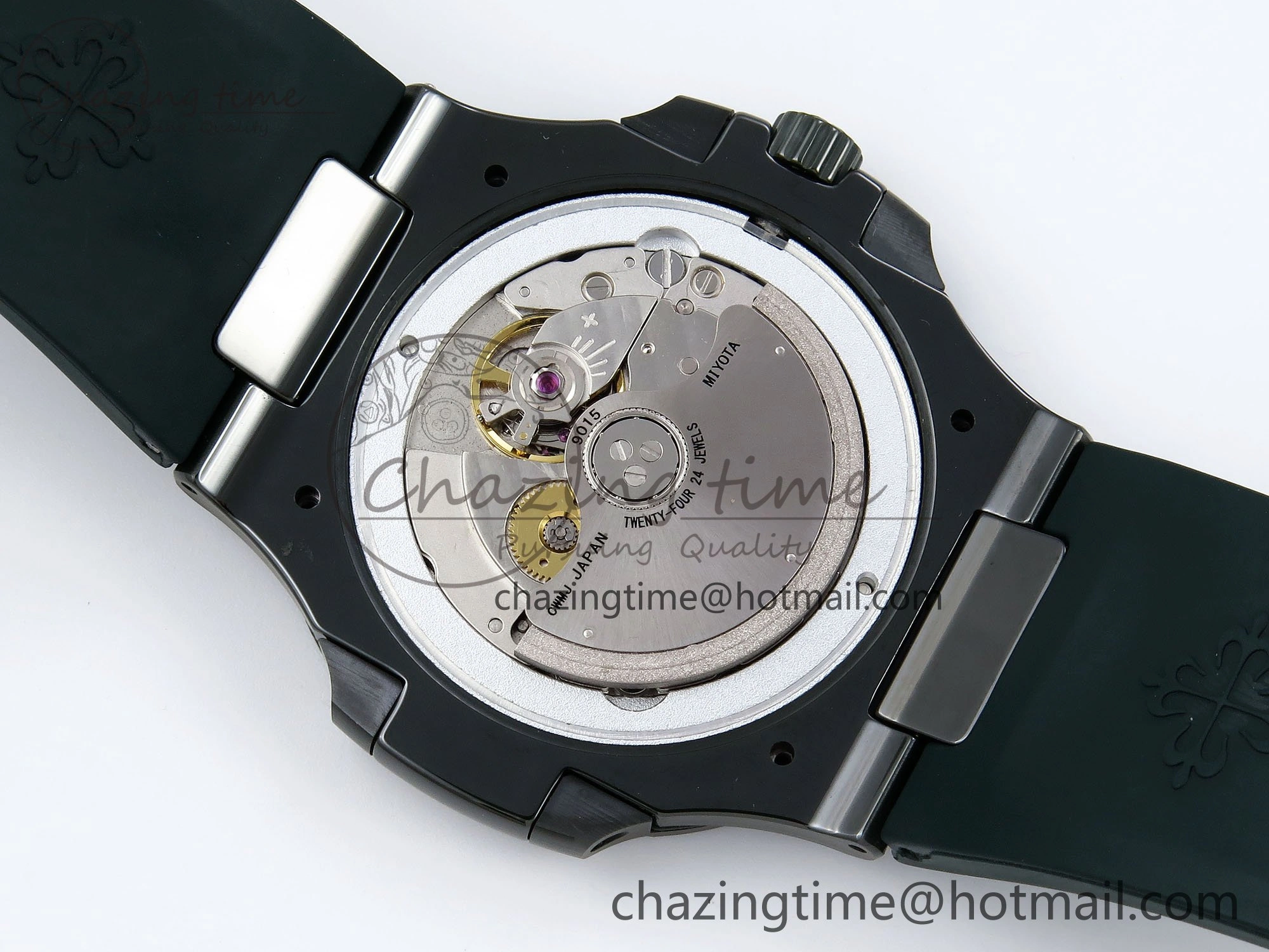 AET Nautilus 5711 Green Ceramic AMGF Best Edition Green Dial on Green Rubber Strap MIYOTA 9015
