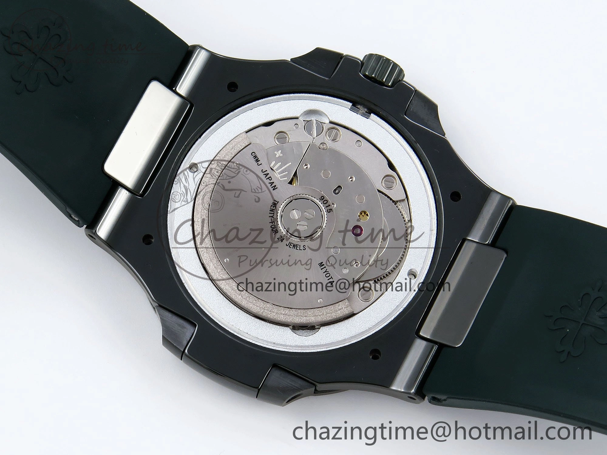 AET Nautilus 5711 Green Ceramic AMGF Best Edition Green Dial on Green Rubber Strap MIYOTA 9015