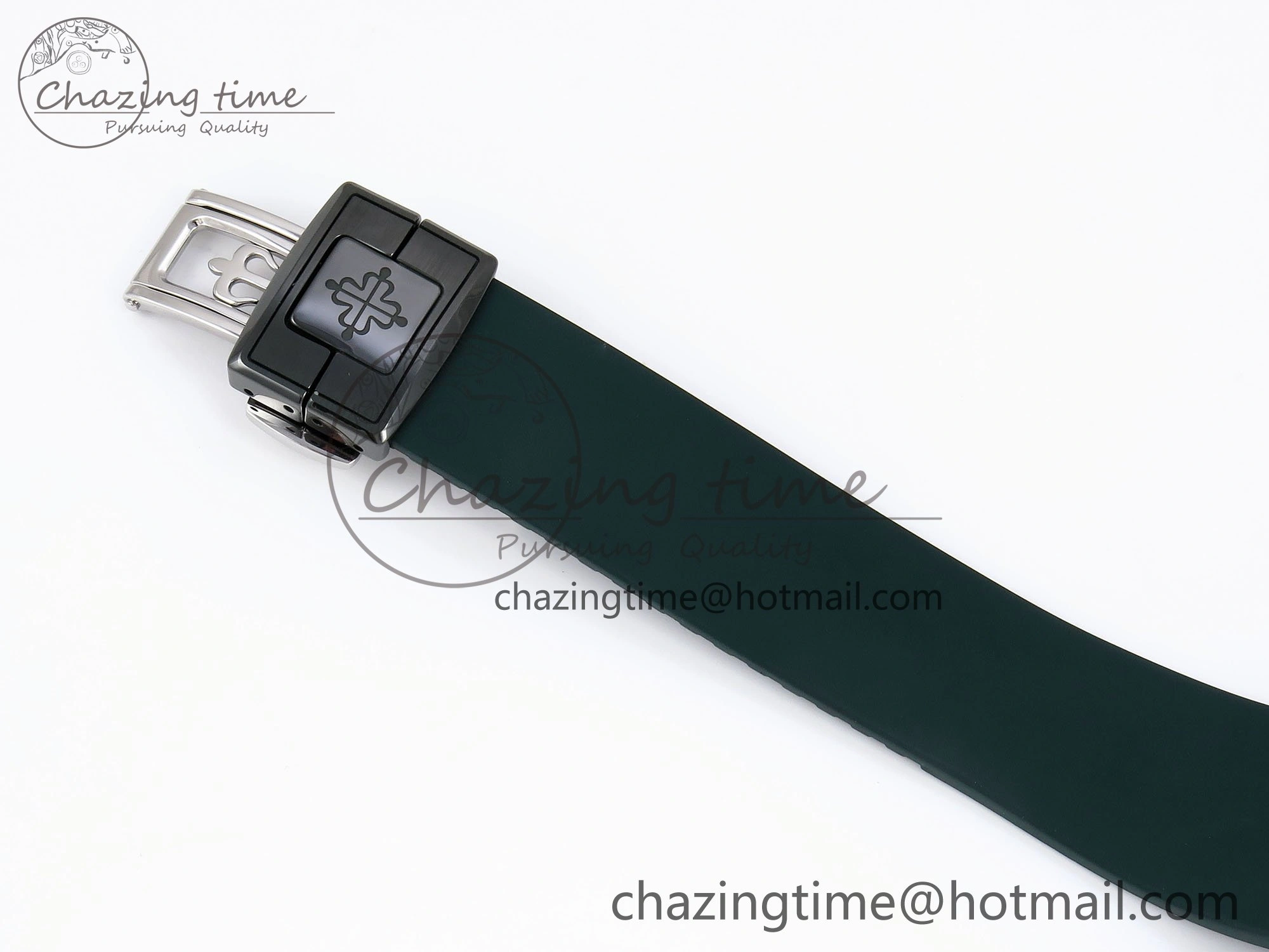 AET Nautilus 5711 Green Ceramic AMGF Best Edition Green Dial on Green Rubber Strap MIYOTA 9015