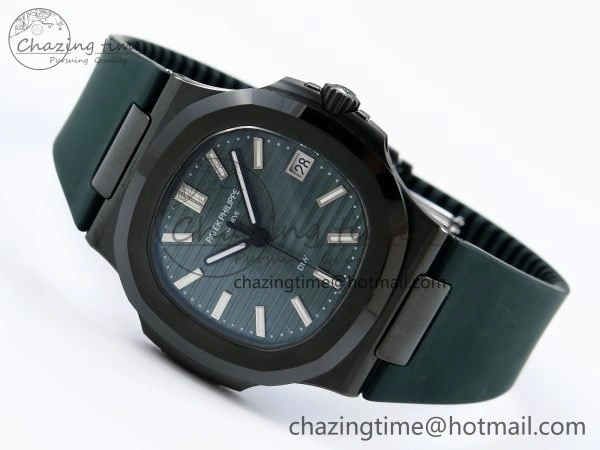 AET Nautilus 5711 Green Ceramic AMGF Best Edition Green Dial on Green Rubber Strap MIYOTA 9015