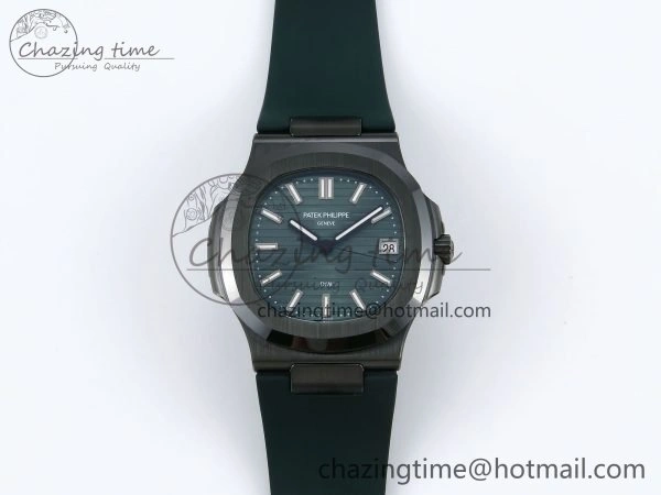 AET Nautilus 5711 Green Ceramic AMGF Best Edition Green Dial on Green Rubber Strap MIYOTA 9015