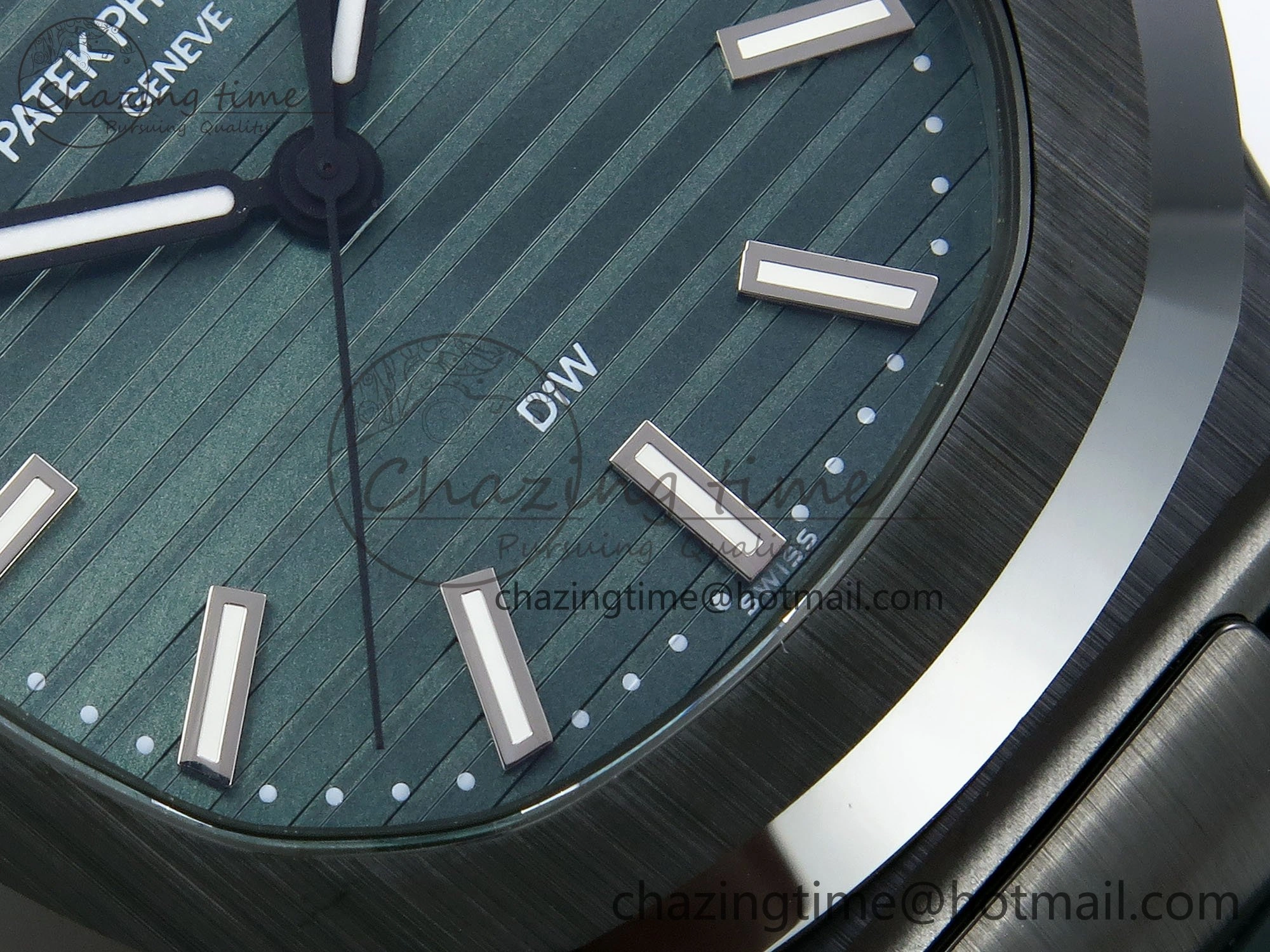 AET Nautilus 5711 Green Ceramic AMGF Best Edition Green Dial on Green Rubber Strap MIYOTA 9015