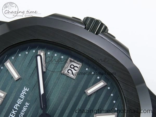 AET Nautilus 5711 Green Ceramic AMGF Best Edition Green Dial on Green Rubber Strap MIYOTA 9015