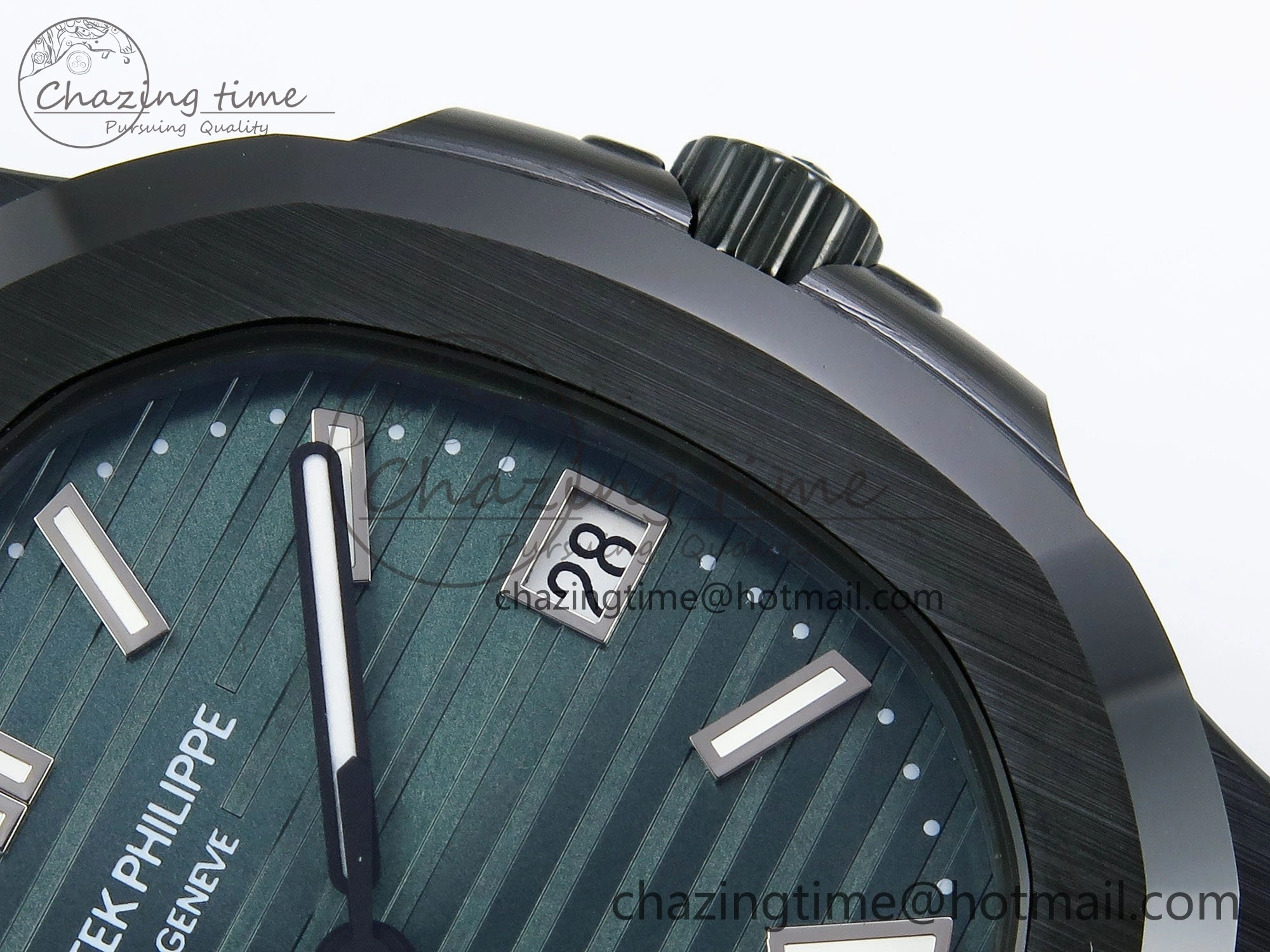 AET Nautilus 5711 Green Ceramic AMGF Best Edition Green Dial on Green Rubber Strap MIYOTA 9015