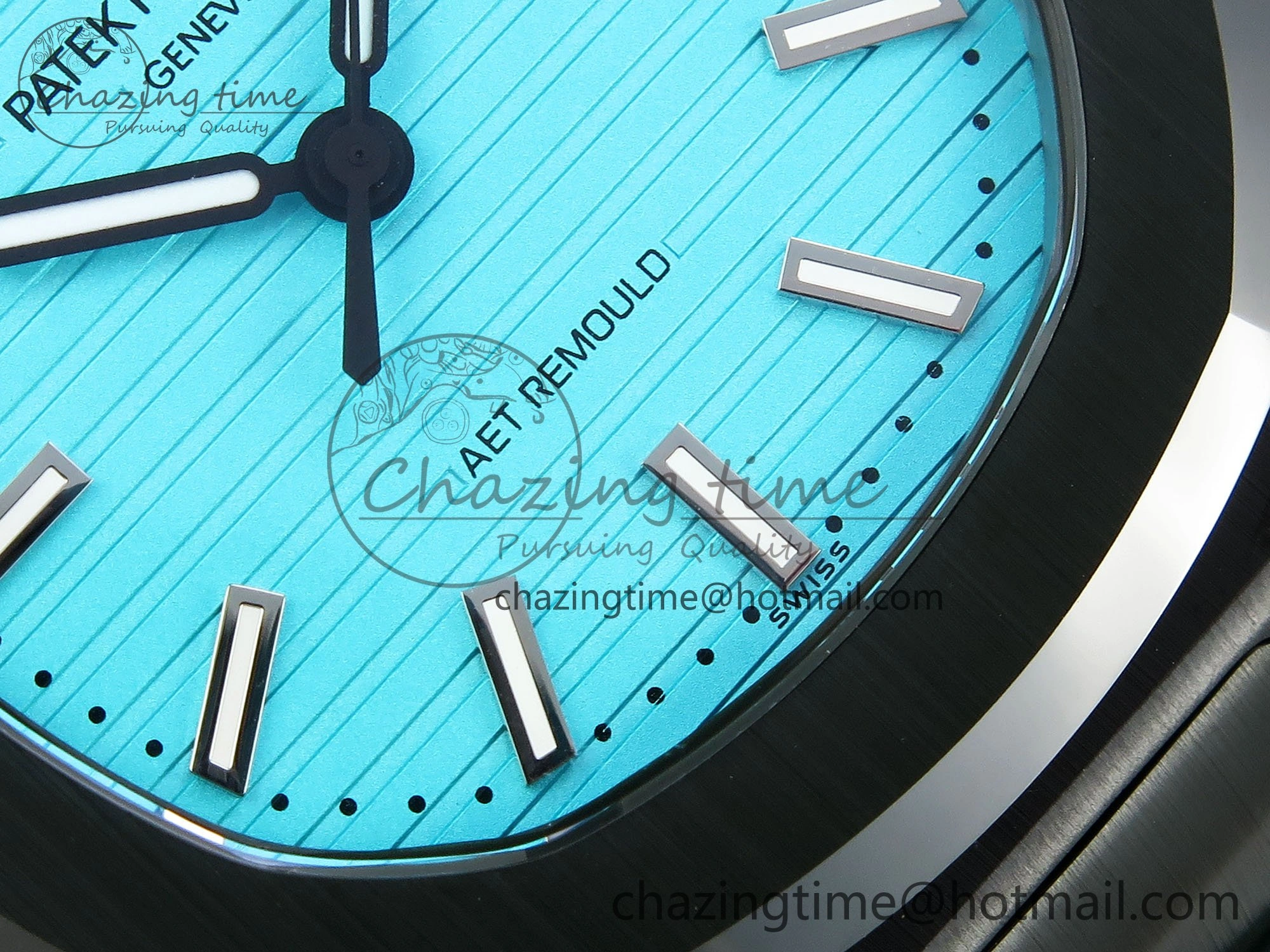 AET Nautilus 5711 Green Ceramic AMGF Best Edition Tiffany Blue Dial on Green Rubber Strap MIYOTA 9015