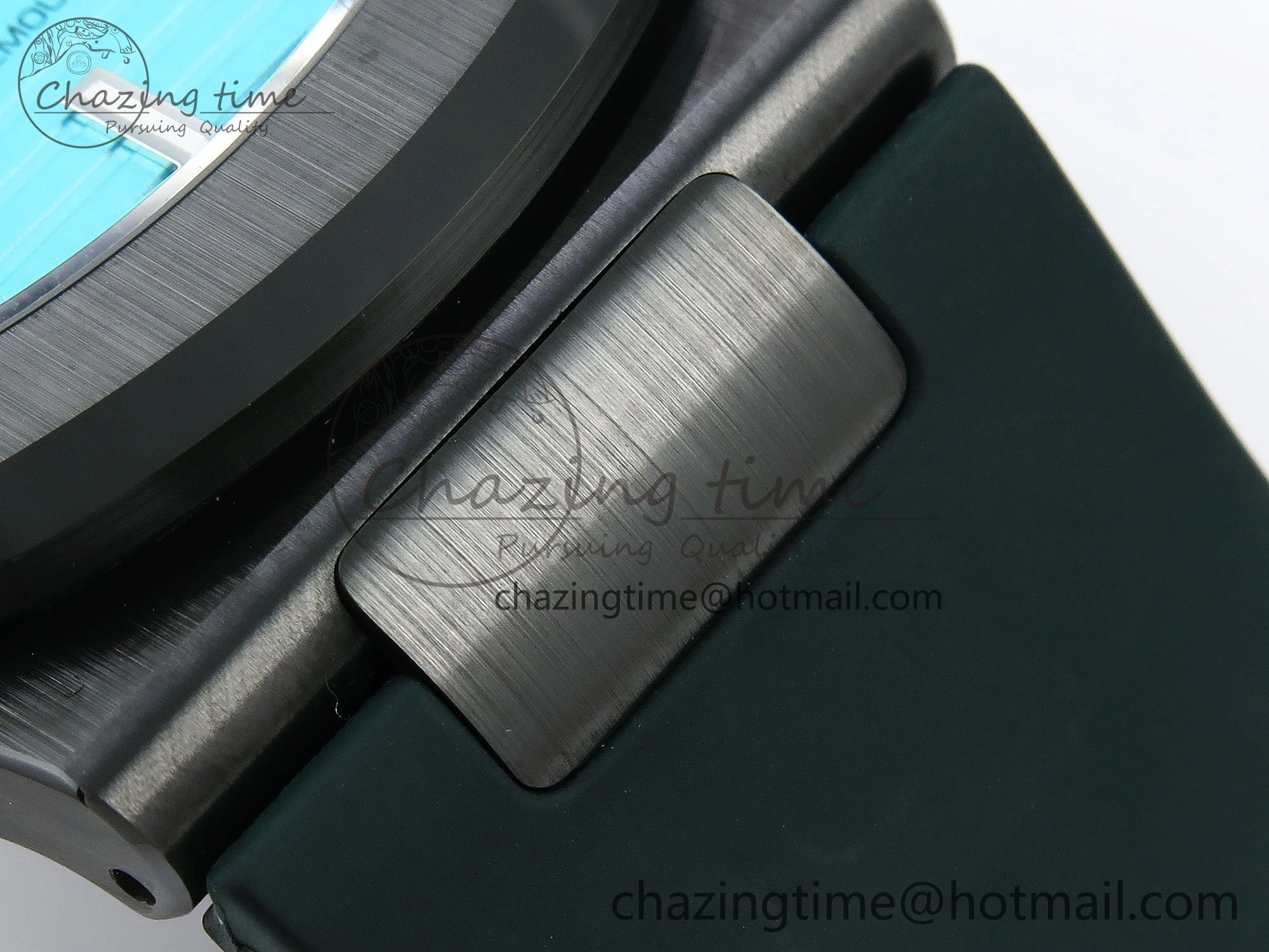 AET Nautilus 5711 Green Ceramic AMGF Best Edition Tiffany Blue Dial on Green Rubber Strap MIYOTA 9015