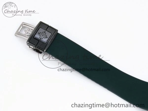 AET Nautilus 5711 Green Ceramic AMGF Best Edition Yellow Green Dial on Green Rubber Strap MIYOTA 9015