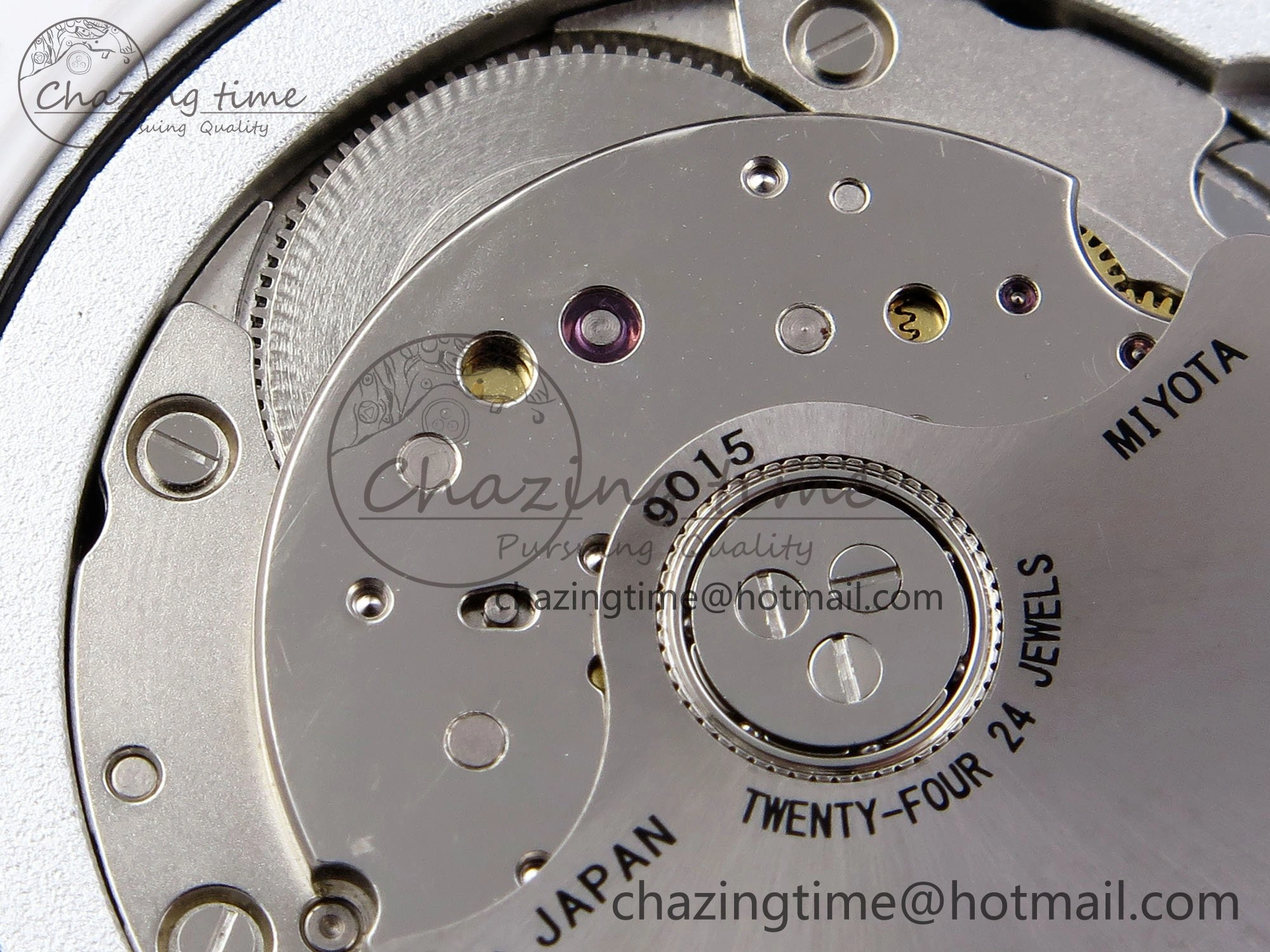 AET Nautilus 5711 White Ceramic AMGF Best Edition Purple Pink Dial on White Rubber Strap MIYOTA 9015