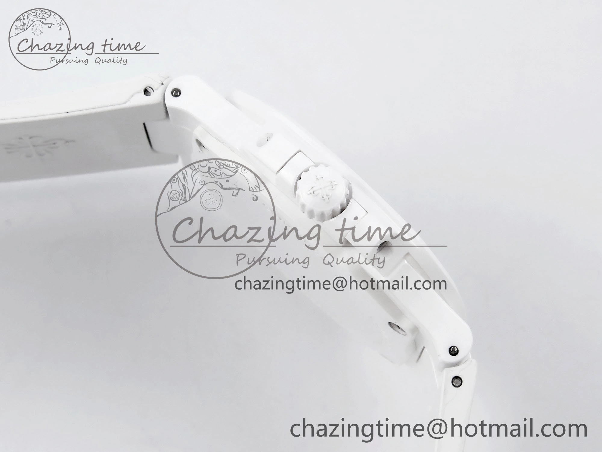 AET Nautilus 5711 White Ceramic AMGF Best Edition Tiffany Blue Dial on White Rubber Strap MIYOTA 9015
