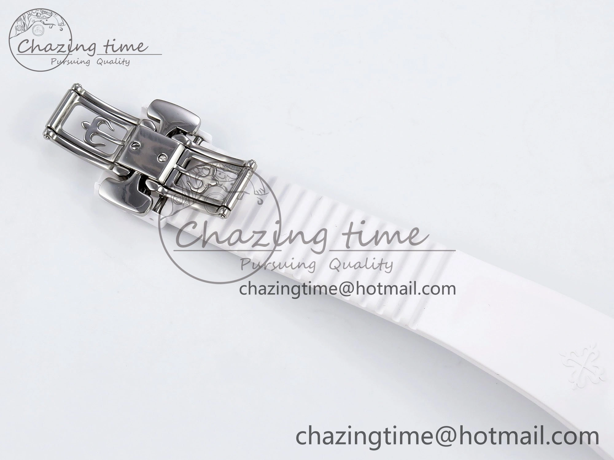 AET Nautilus 5711 White Ceramic AMGF Best Edition White Dial on White Rubber Strap MIYOTA 9015