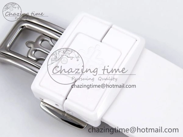 AET Nautilus 5711 White Ceramic AMGF Best Edition Yellow Green Dial on White Rubber Strap MIYOTA 9015