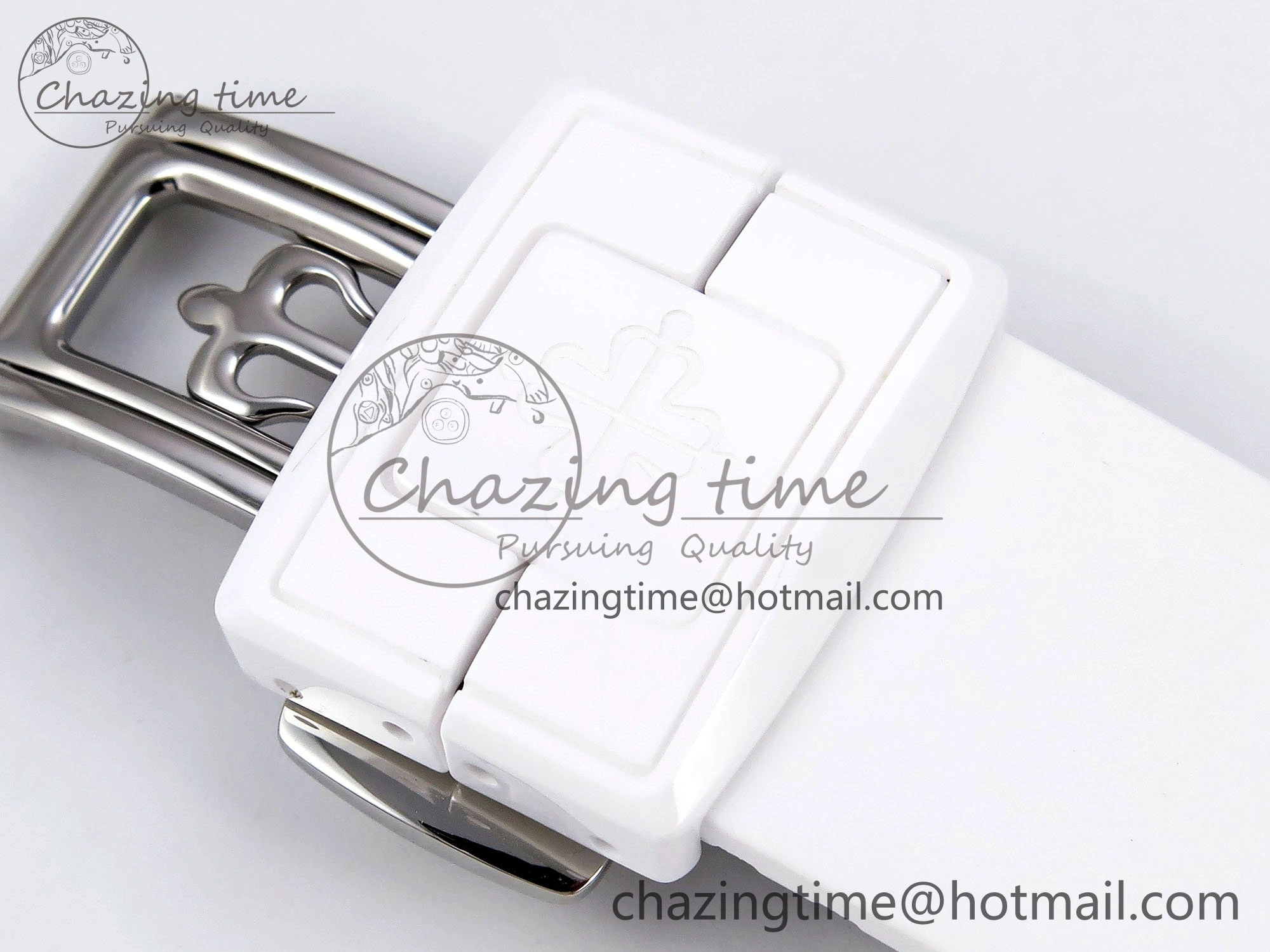 AET Nautilus 5711 White Ceramic AMGF Best Edition Yellow Green Dial on White Rubber Strap MIYOTA 9015