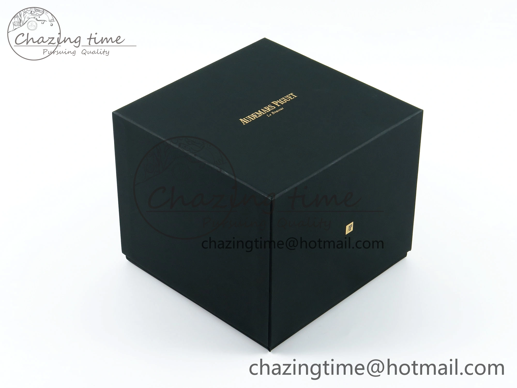 AUDEMARS PIGUET NEW GREEN WOODEN WATCH BOX AND PAPERS IMPORTANT NOTE