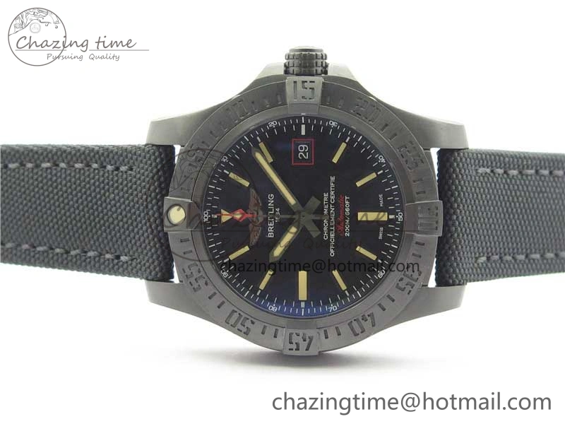 AVENGER BLACKBIRD V17311 DLC ZF 1:1 Best Edition Black Dial on Nylon Strap A2824 V2