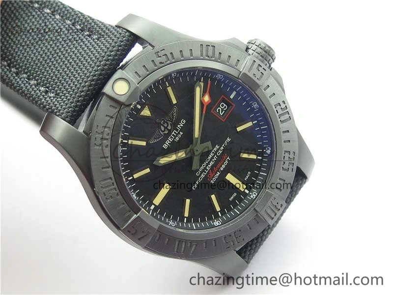 AVENGER BLACKBIRD V17311 DLC ZF 1:1 Best Edition Black Dial on Nylon Strap A2824 V2