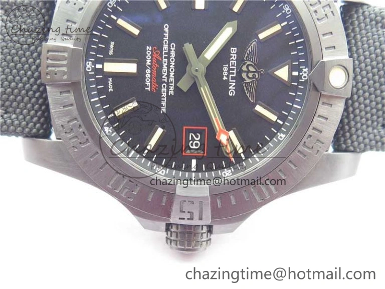 AVENGER BLACKBIRD V17311 DLC ZF 1:1 Best Edition Black Dial on Nylon Strap A2824 V2