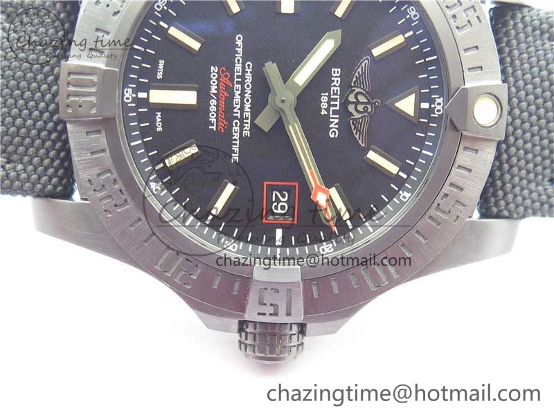 AVENGER BLACKBIRD V17311 DLC ZF 1:1 Best Edition Black Dial on Nylon Strap A2824 V2