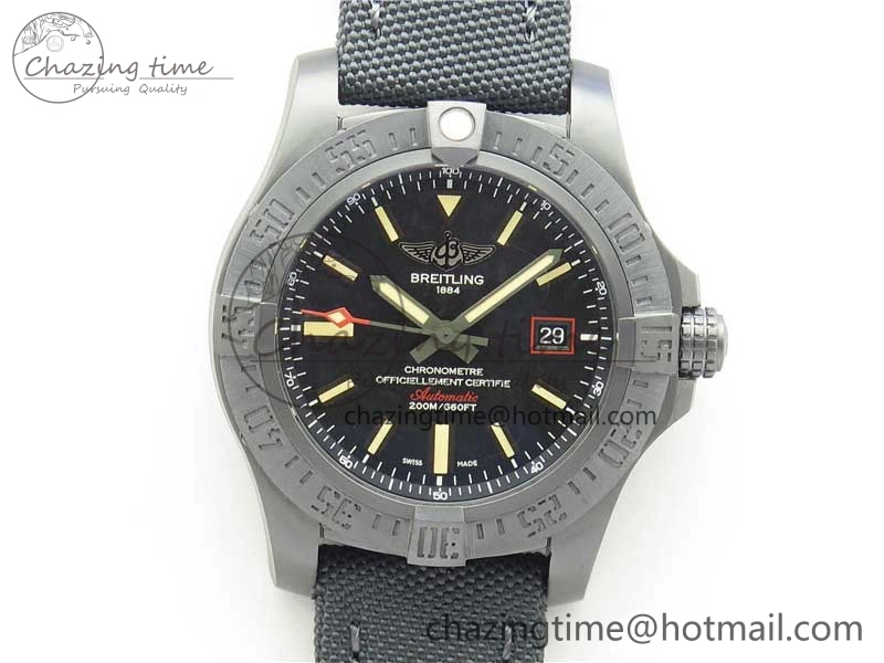AVENGER BLACKBIRD V17311 DLC ZF 1:1 Best Edition Black Dial on Nylon Strap A2824 V2