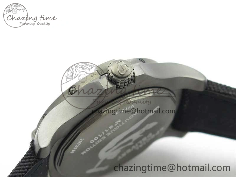 AVENGER Boutique Edition V17310 Dia Bezel Ti DLC 1:1 Best Edition Yellow Dial on Nylon Strap A2824