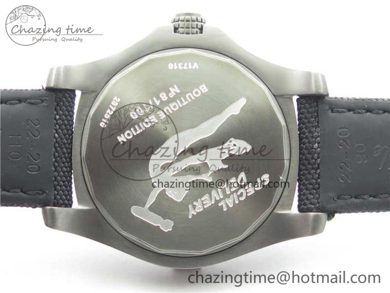 AVENGER Boutique Edition V17310 Dia Bezel Ti DLC 1:1 Best Edition Yellow Dial on Nylon Strap A2824