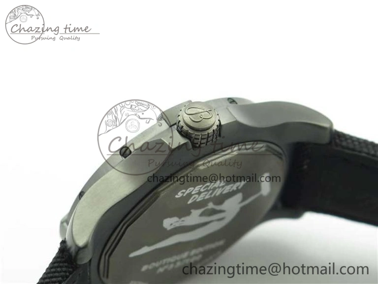 AVENGER Boutique Edition V17310 Ti DLC 1:1 Best Edition Black CF Dial on Nylon Strap A2824
