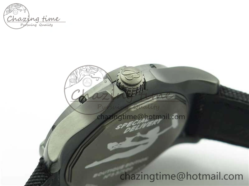 AVENGER Boutique Edition V17310 Ti DLC 1:1 Best Edition Black CF Dial on Nylon Strap A2824