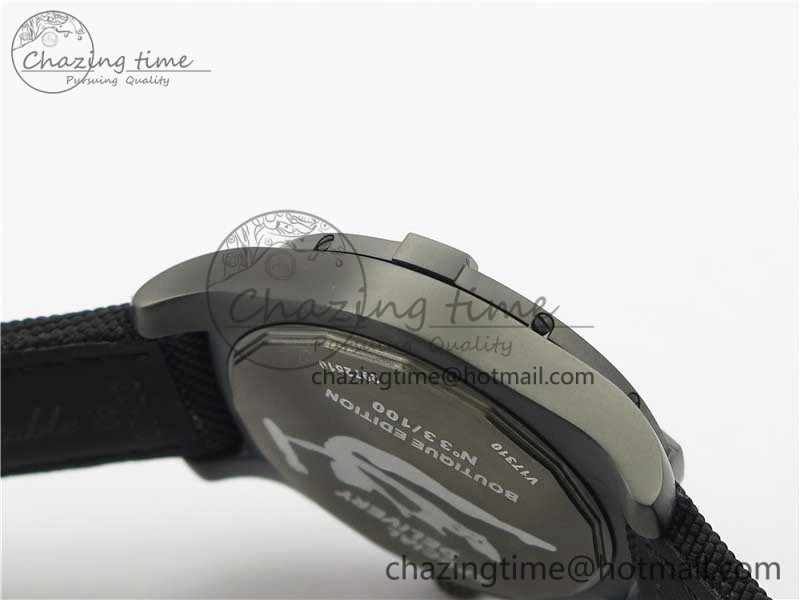 AVENGER Boutique Edition V17310 Ti DLC 1:1 Best Edition Black CF Dial on Nylon Strap A2824