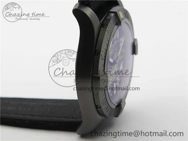 AVENGER Boutique Edition V17310 Ti DLC 1:1 Best Edition Black CF Dial on Nylon Strap A2824