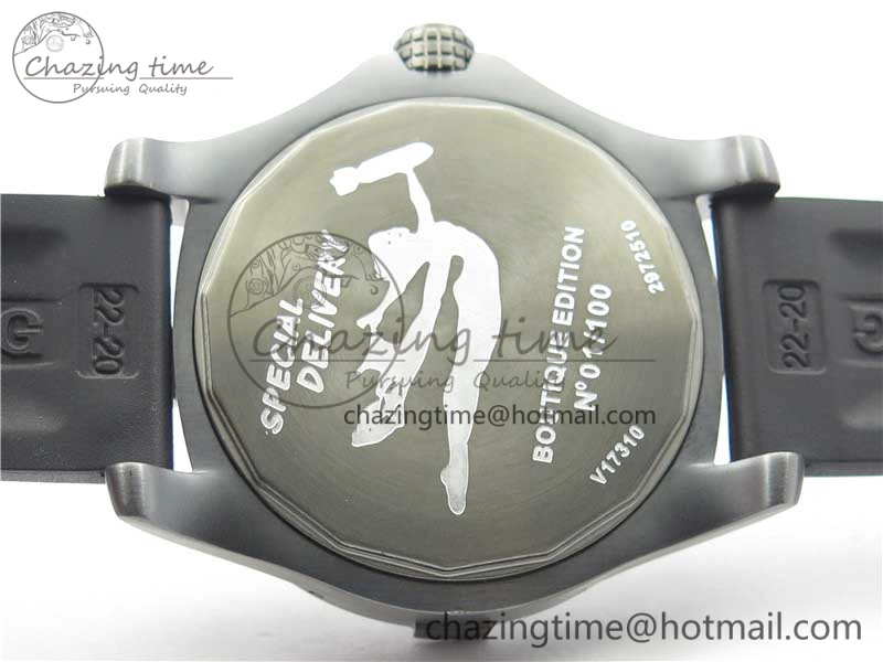 AVENGER Boutique Edition V17310 Ti DLC 1:1 Best Edition Yellow Dial on Rubber Strap A2824