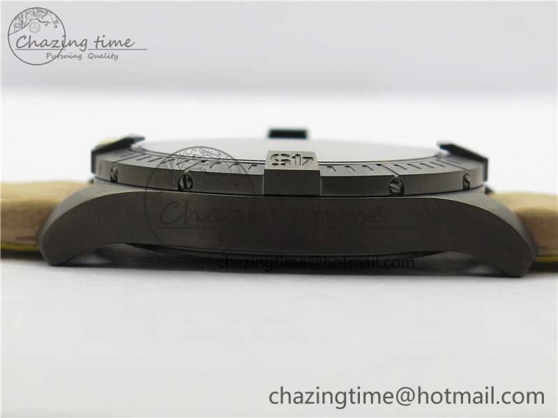 AVENGER V32395 Ti DLC 1:1 Best Edition Black Dial on Leather Strap A2824