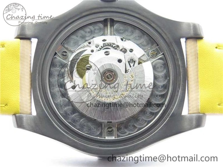AVENGER V32395 Ti DLC 1:1 Best Edition Black Dial on Leather Strap A2824