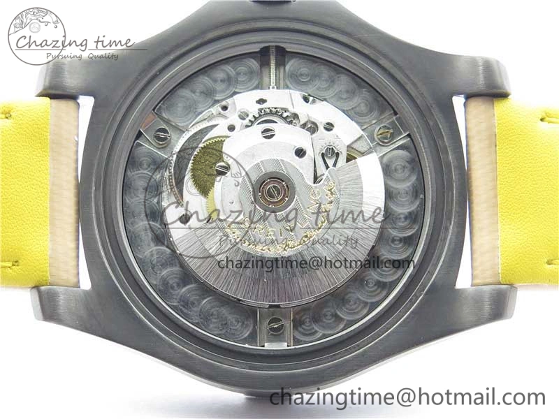 AVENGER V32395 Ti DLC 1:1 Best Edition Black Dial on Leather Strap A2824